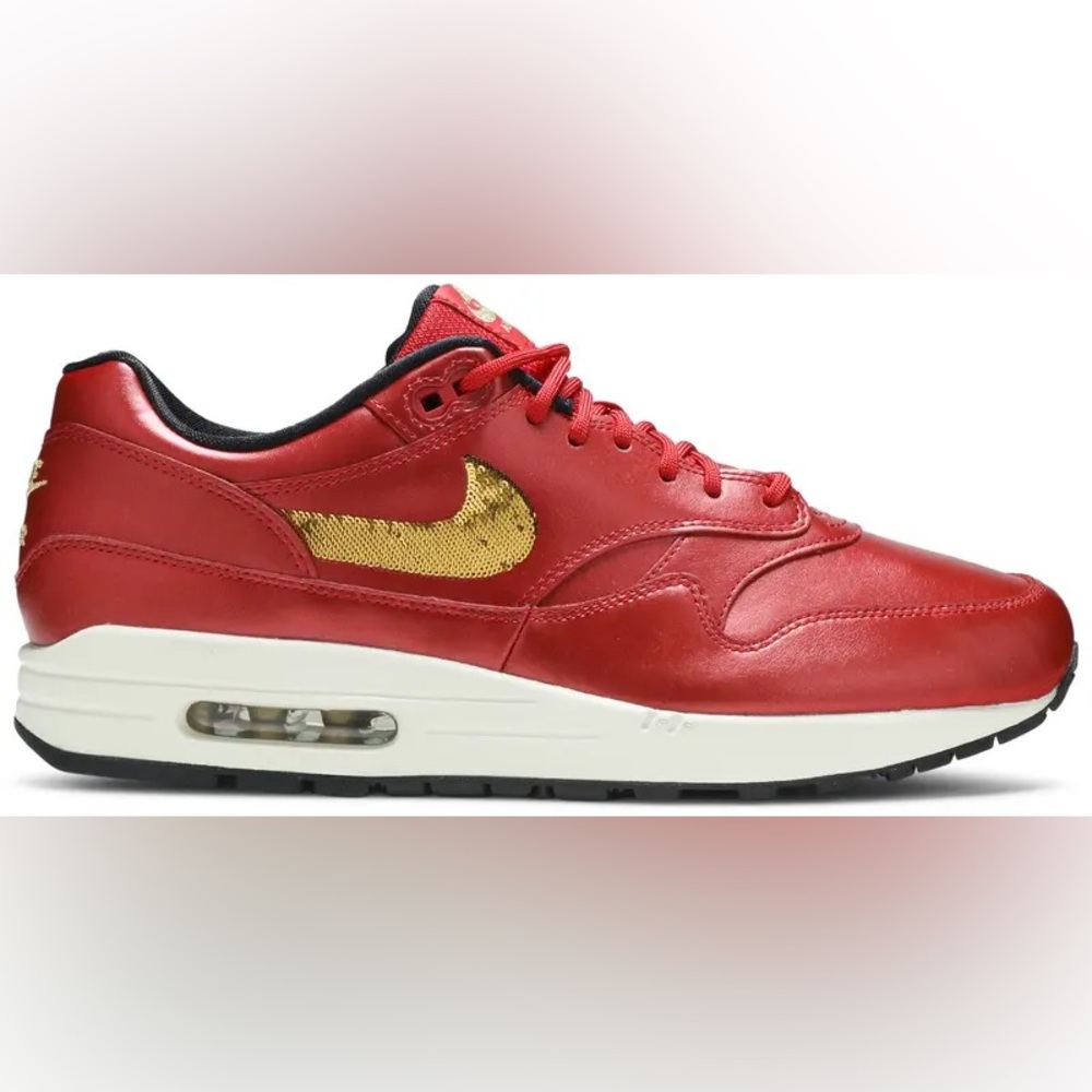Nike WMNS Air Max 1 University Red/ Metallic Gold